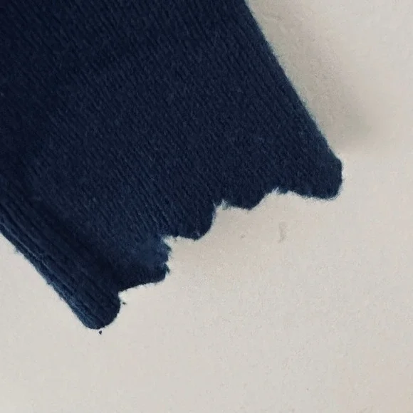 Helmut Lang Cashmere Navy Blue Distressed V Neck Oversized Sweater Womens Medium - Picture 13 of 13